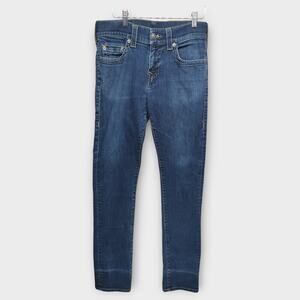 Mens True Religion Geno Relaxed Slim Blue Jeans Size 29